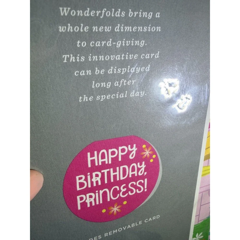 Hallmark Wonderfolds Disney Princess Pop Up Birthday Card Snow White Rapunzel